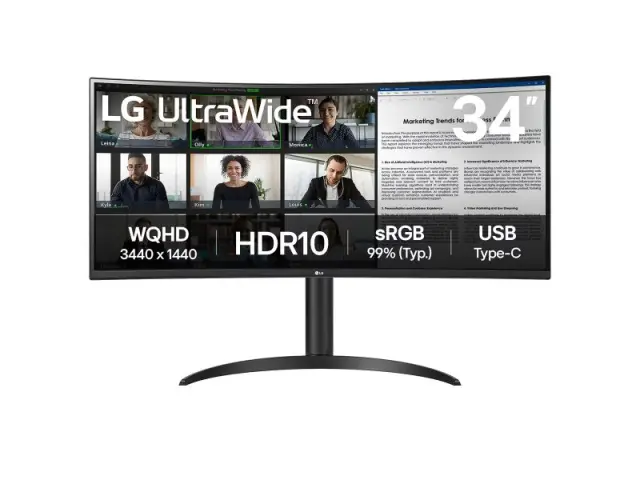 Monitor LG 34WR55QK-B / 34-3440x1440-VA-240Hz-1ms - PN 34WR55QK-B