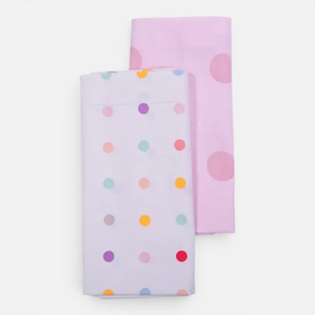 Σετ Σεντόνια Λίκνου Βρεφικά 2τεμ. Baby Dots Nef Nef Homeware, 100% ΒΑΜΒΑΚΙ - ECRU/PINK (040804)