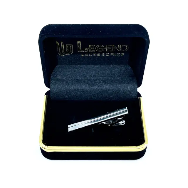 Σχεδιαστικό Ασημί Κλιπ Γραβάτας 4,5 cm – LGTC-27-4,5