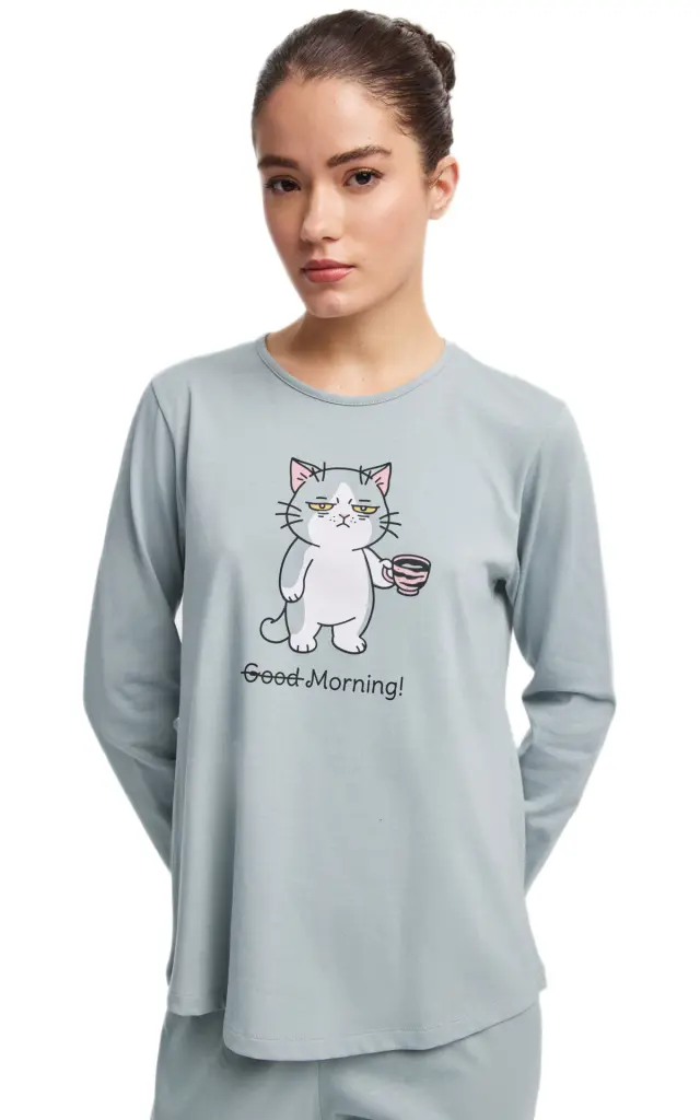Minerva γυναικεία χειμερινή πυζάμα Cute Printed 90-53471-403-1 2