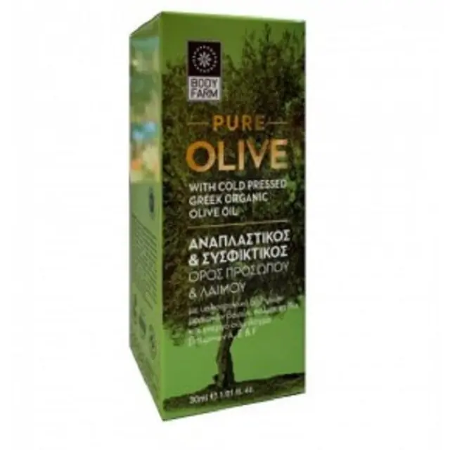Body Farm Pure Olive Αναπλαστικός & Συσφικτικός Ορός Προσώπου & Λαιμού 30ml