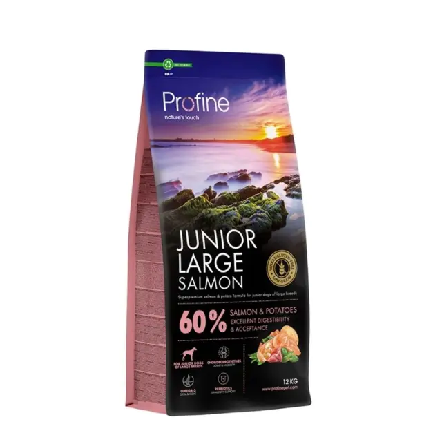 Profine Dog Junior Large Breed Ξηρά Τροφή Κουταβιού με Σολομό & Πατάτα 12kg