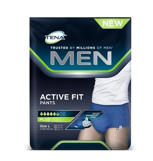 Tena Men Active Fit Pants Large Προστατευτικά Εσώρουχα Ακράτειας για Άνδρες, 8τμχ