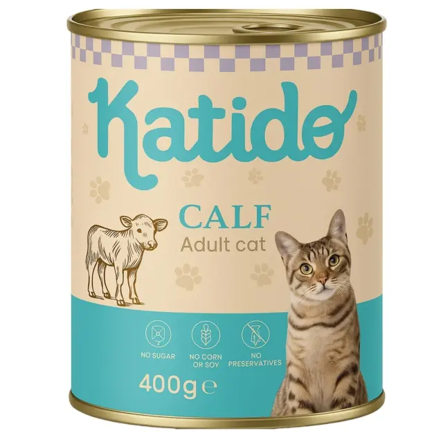 KATIDO Calf - wet cat food - 400g