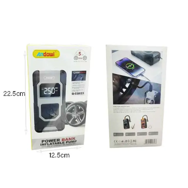 Andowl Φορητή αντλία αέρα 12000mAh και Power Bank Q-CQ623 - Power Bank Inflatable Pump 0751016 2