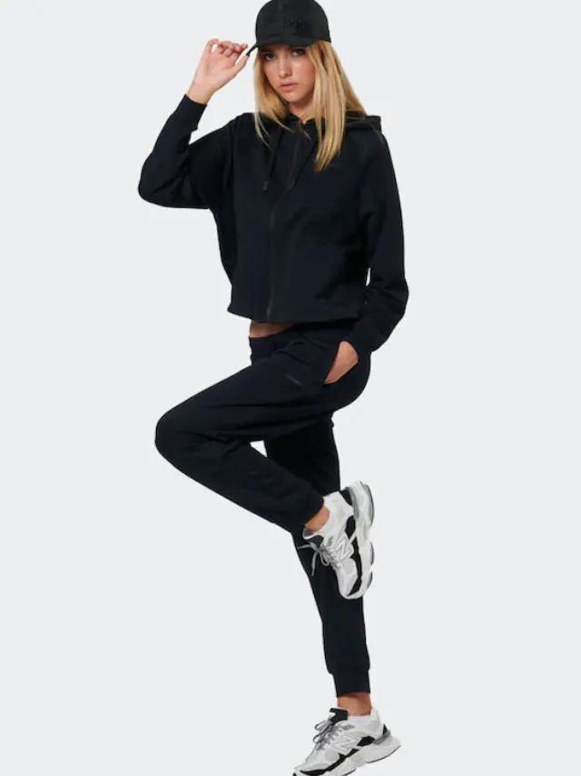 Body Action Παντελόνι Φόρμας με Λάστιχο Black - M 2