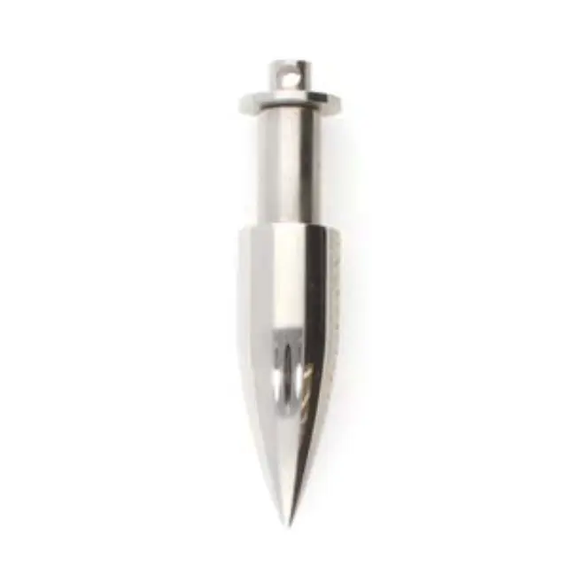 Μεταλλικό Κρεμαστό Long Bullet - 45x10mm - Ανοξείδωτο Ατσάλι - Rhodium Plated - 1τεμ