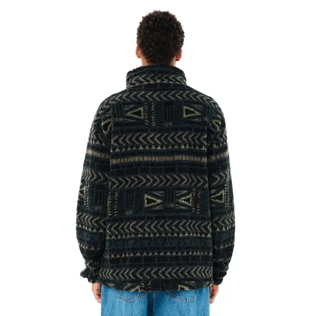 Emerson Men's Full Zip Sherpa (262.EM290.429-PR625 FOREST TEAL) - Μαύρο-Λαδί 3