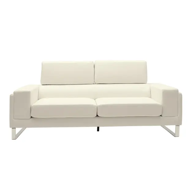 Καναπές Shea pakoworld 3θέσιος PU ivory-inox 198x80x87εκ 3