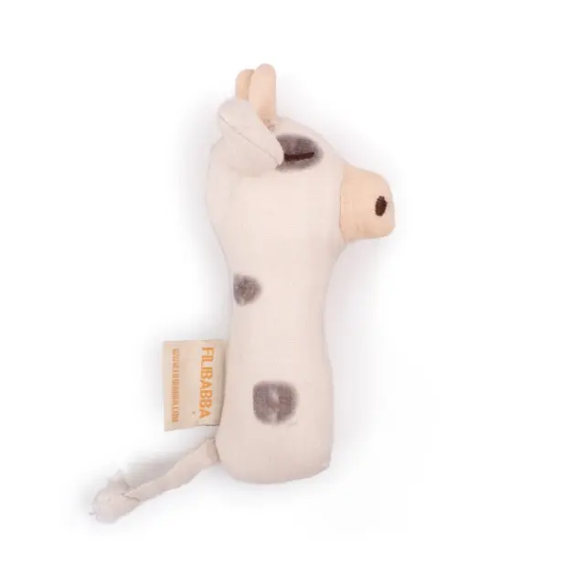 Κουδουνίστρα Υφασμάτινη Filibabba Linen Cow