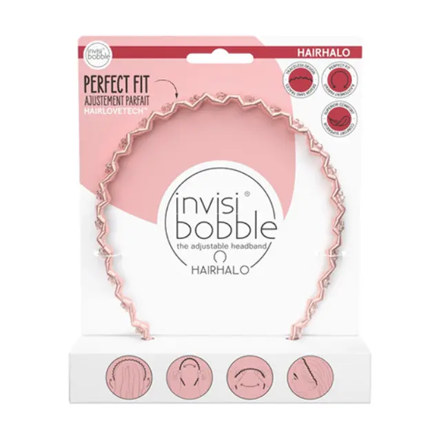 Invisibobble Hairhalo Pink Sparkle Στέκα Μαλλιών 1τμx