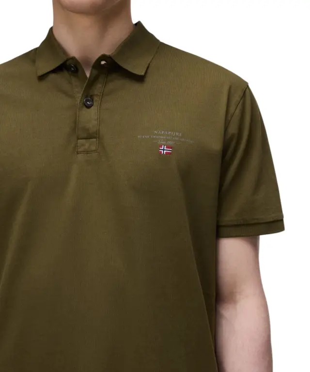 Napapijri - Ανδρική Μπλούζα Κοντομάνικη Polo Elbas Regular Fit NP0A4GB4-G3A Λαδί - 2XL 2