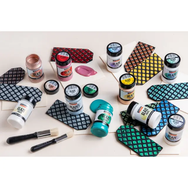 Glaze paste Pentart, Ιριδίζον πράσινο, 100ml 3