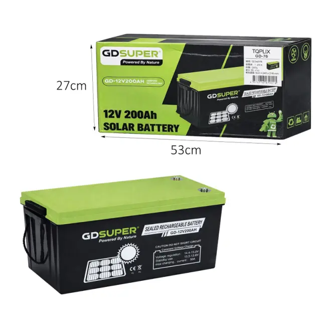 Μπαταρία Μολύβδου 12V 200Ah GD Super για Φωτοβολταϊκά Συστήματα GD-76 - GD Super 12V 200Ah Solar Battery 0234076 2