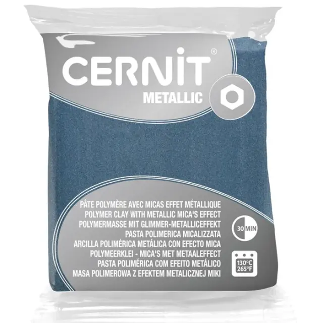 Πολυμερικός Πηλός Cernit Metallic No167 - Steel - 56gr