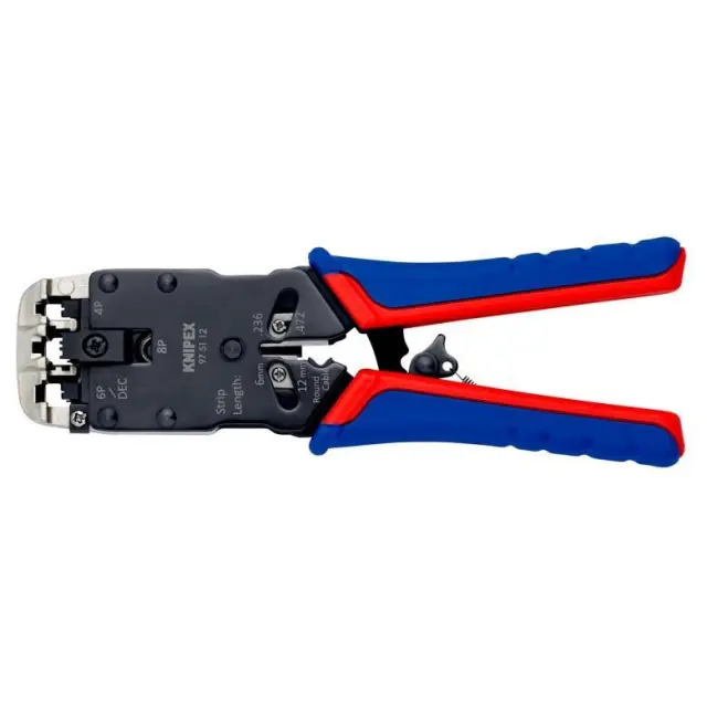 Knipex 975112- Πένσα ακροδεκτών κλιπ για τηλέφωνα και pc 4-6-8 οδών No200mm 3