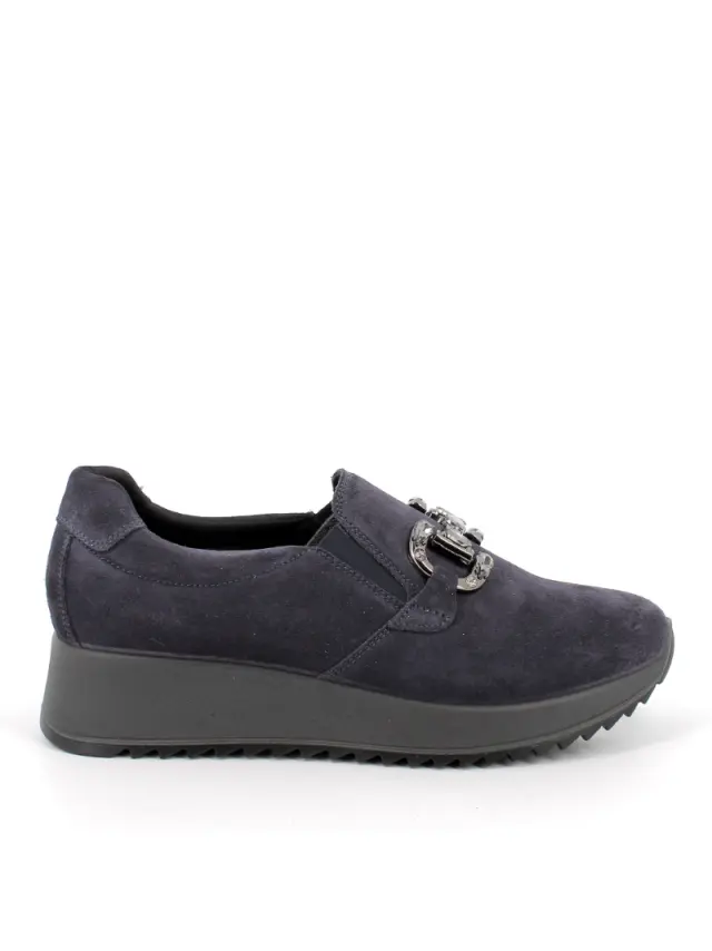 Imac Μοκασίνια-Loafers Γυναικείο δέρμα Nubuck Μπλέ IMA/858200 BLUE 3
