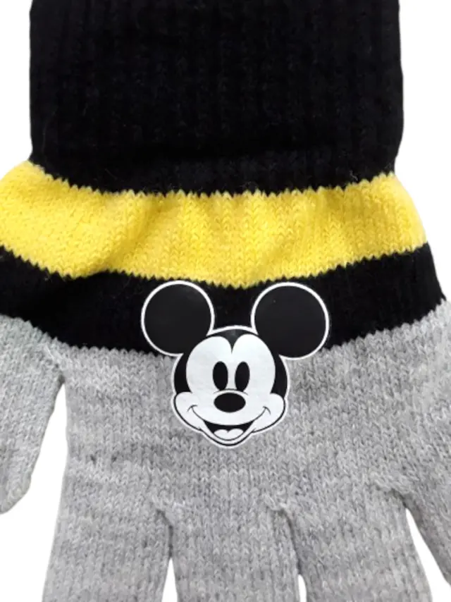Παιδικά Γάντια Grey Black Mickey 7130020 3