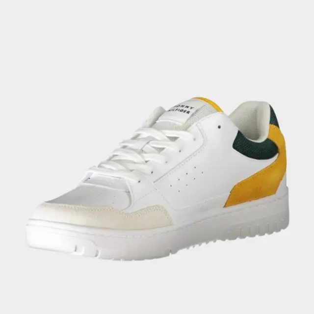 Tommy Hilfiger - Ανδρικά Δερμάτινα Sneakers Th Basket Core Lth Mix Ess FM0FM05058-ZE1 Λευκό - 40 3