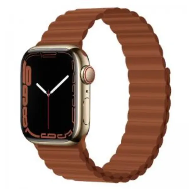Λουράκι Devia Sport3 Silicone Magnet Apple Watch (38/ 40/ 41/ 42mm) Deluxe Καφέ N62154 2