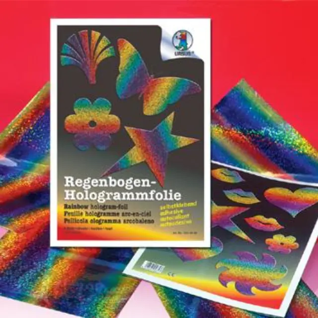 Hologrammfolie 23x33εκ Ουράνιο Τόξο 4φύλλα 15230099