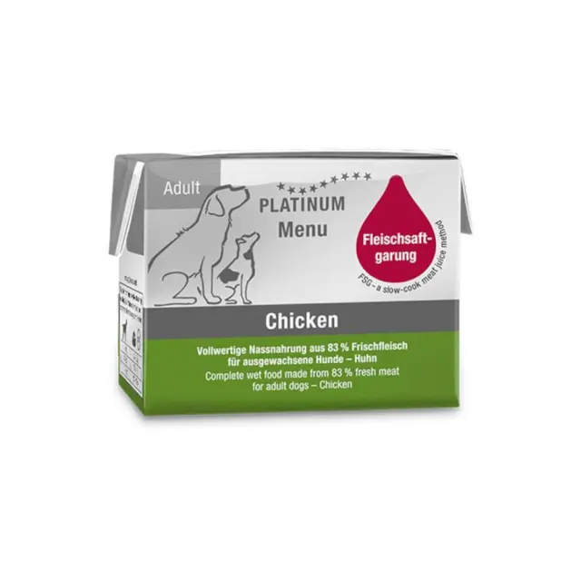 Platinum Menu Μαγειρευτή FSG Υγρή Τροφή Σκύλου Adult Με Κοτόπουλο 90gr Μονόχρωμο