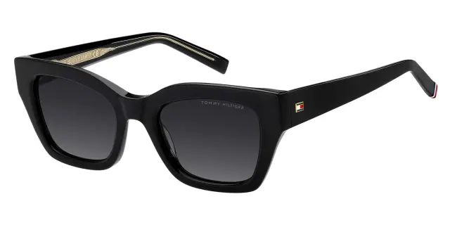 Tommy Hilfiger Γυναικεία Γυαλιά Ηλίου με Μαύρο Κοκκάλινο Σκελετό και Γκρι Ντεγκραντέ Φακό TH2264/S 807/9O
