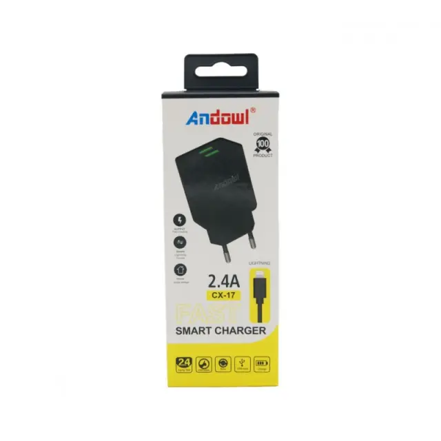 ΦΟΡΤΙΣΤΗΣ SMART CHARGER MicroUSB 2.4A ANDOWL AN-CX-17micro 3