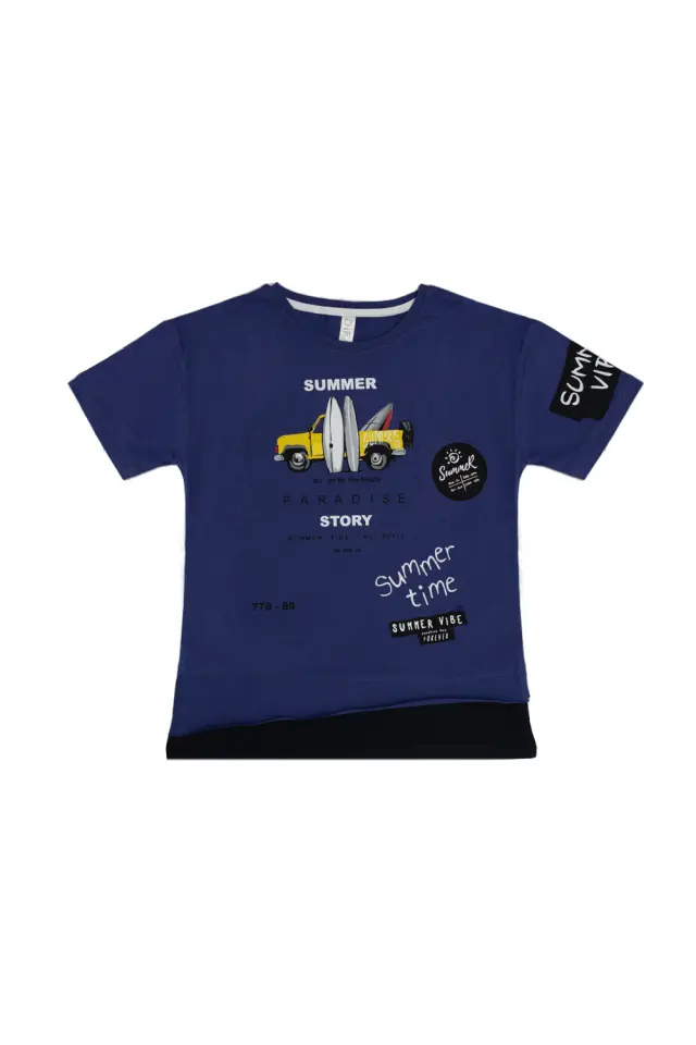 T-Shirt Kid Summer Story Μωβ