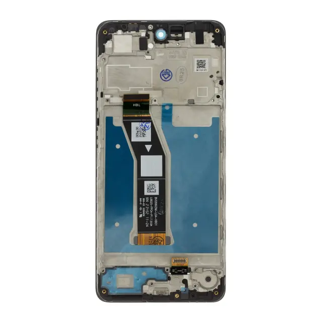 Motorola E14 LCD Display + Touch Unit Black + Front Cover 2