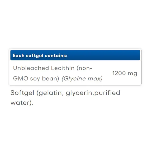 Natural Factors Unbleached Lecithin 1200 mg 2