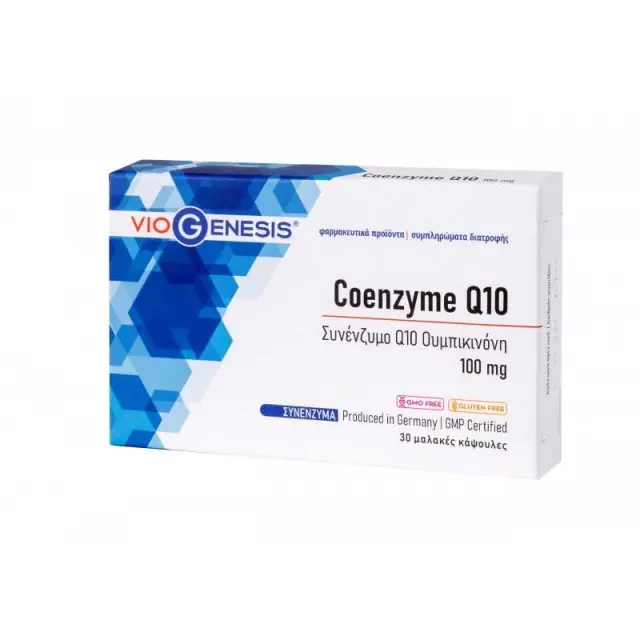 Viogenesis Coenzyme Q10 100mg 30 Μαλακές Κάψουλες