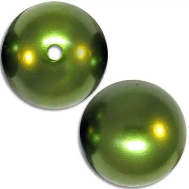 Τεχνητή Χάντρα Olivine Pearl 20mm - 6τεμ