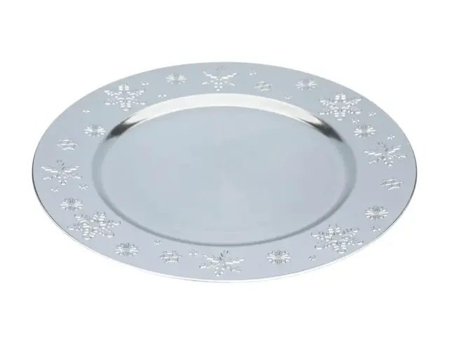 Πιατέλα σερβιρίσματος Fééric Lights & Christmas με διάμετρο 33cm - Silver 183454AR