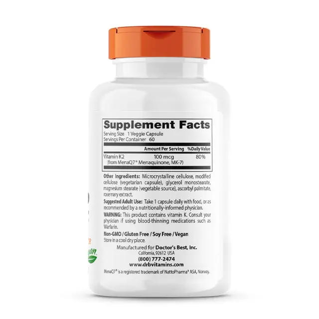 Doctor's Best Natural Vitamin K2 100 mcg 2