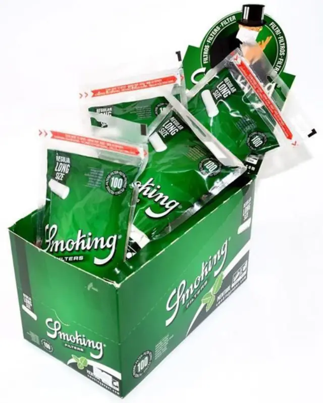 Smoking Φιλτράκια Regular 8mm Long Size Menthol 100φ 2