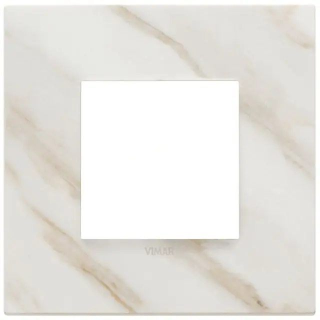 Plate 2M marbl.stoneware white Calacatta