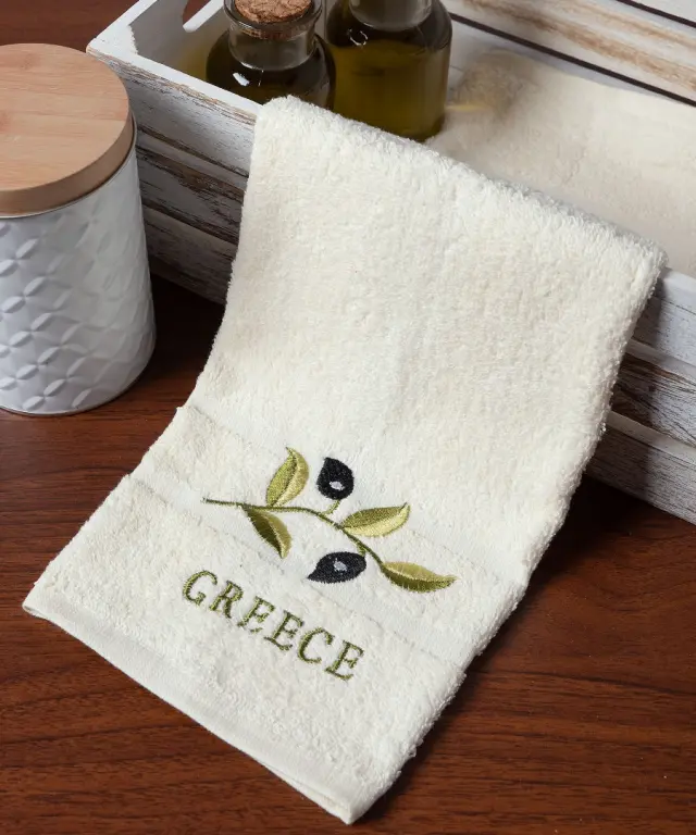 Πετσέτα Σώματος ( 70cm x 140cm ) Ivory με Κλαδί GREECE - -