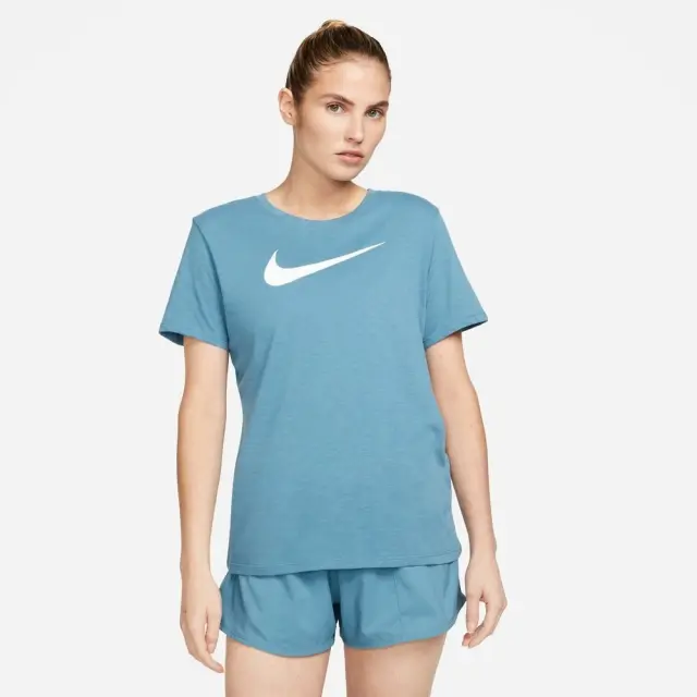 Nike Dri-FIT Swoosh T-Shirt (FD2884-440) - Σιέλ