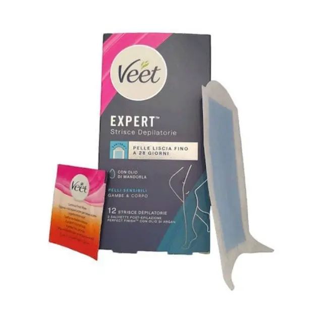 Veet Expert Ταινίες Αποτρίχωσης για Ευαίσθητες Επιδερμίδες 12τμχ