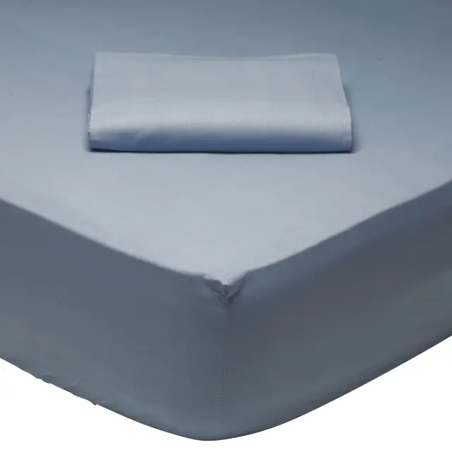 1006 Σεντονι Υπερδιπλο Με Λαστιχο Μπλε 170x200+35