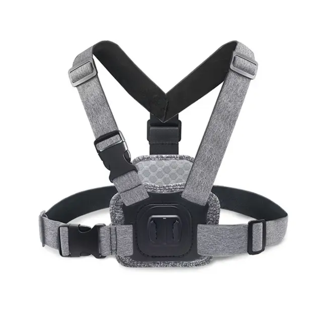Techsuit - Camera Holder (JX-002) - for GoPro with Magnetic Base, Chest Wear - Gray