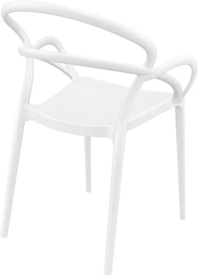 Πολυθρόνα Στοιβαζόμενη MILA Λευκό PP 57x56x82cm 2