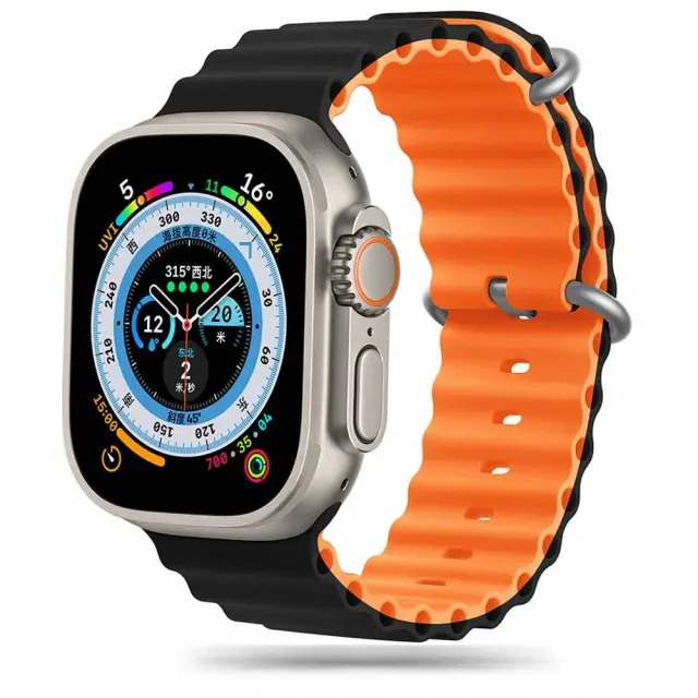 Tech-Protect IconBand Pro Strap Apple Watch 4 / 5 / 6 / 7 / 8 / 9 / SE / Ultra 1 / 2 42/44/45/49mm Orange-Black