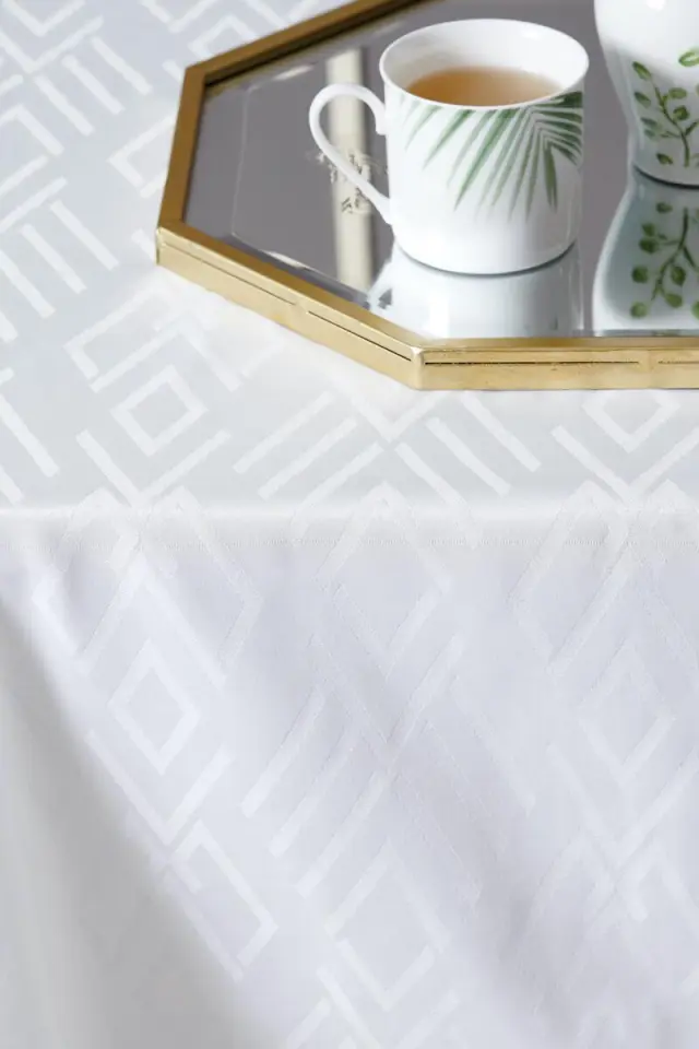 Palamaiki Τραπεζομάντηλο Αλέκιαστο 160x160 Formal Dinner Isla White