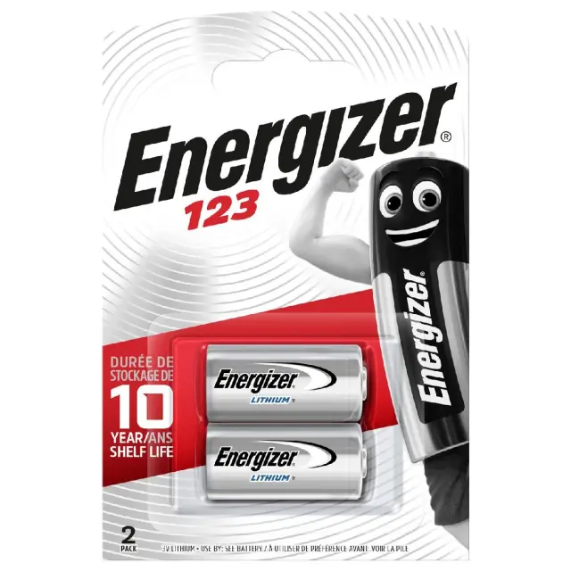 ENERGIZER μπαταρία λιθίου CR123A, 3V, 2 Τεμάχια