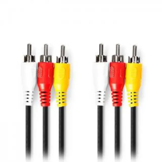 Καλώδιο composite video 3x RCA αρσ. - 3x RCA αρσ., 1.50m σε μαύρο χρώμα. 2