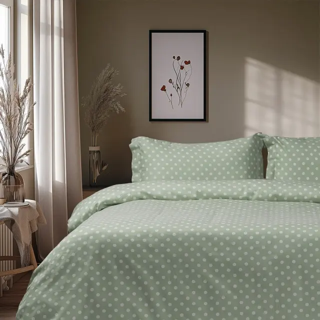 Beauty Home Σετ σεντόνια υπέρδιπλα με λάστιχο Art 10101 Fancy 170x200+30 Μέντα