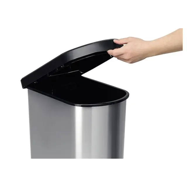 Delta Cleaning Πλαστικός Κάδος μακρόστενος με πεντάλ 50lt Ασημί / ΡΠ50ΤΣ 3