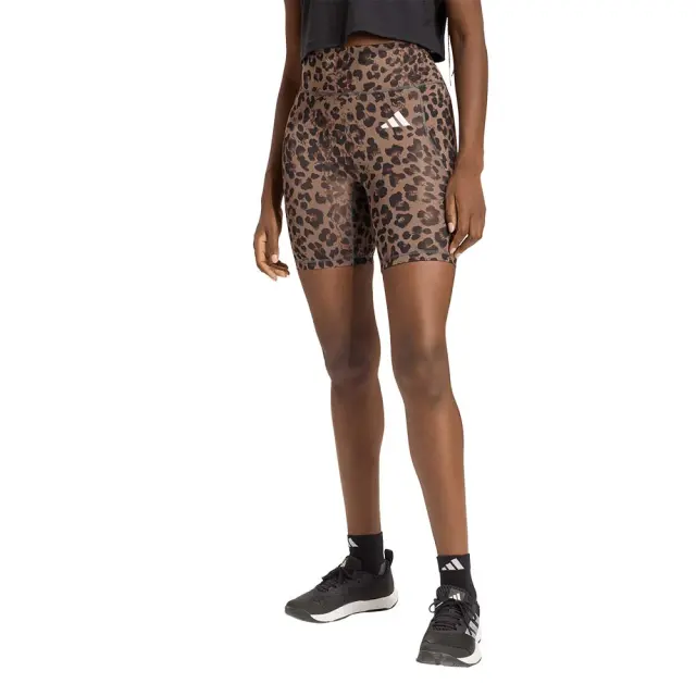 adidas Performance Women's Optime Essentials Allover Print 7inch Bike Shorts Καφέ KZ2519 (adidas Performance)